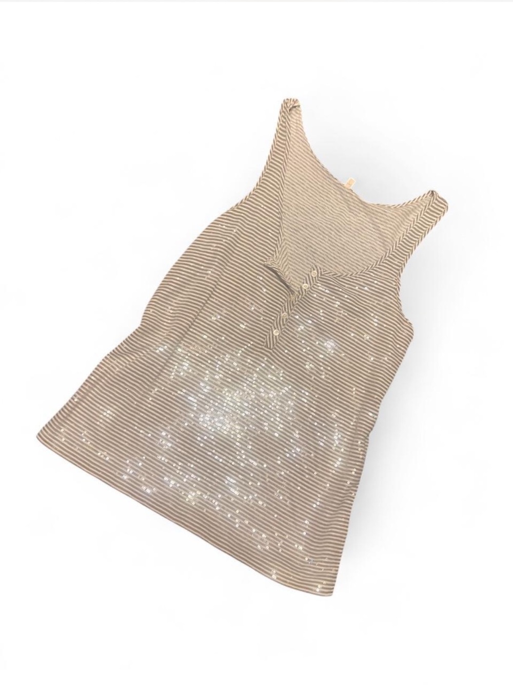 Y2K Vintage J Crew Full Front Sequin Button Tank